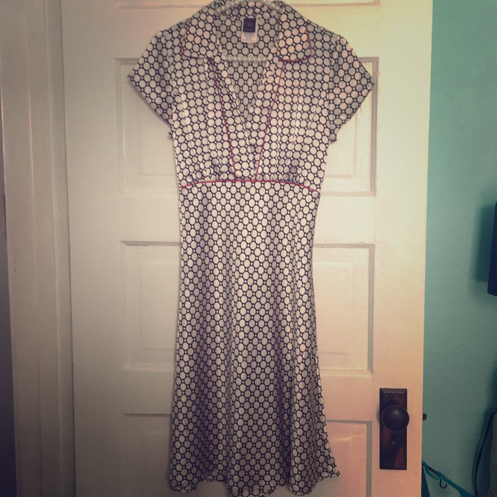 Wrapper Black and white polka dot dress